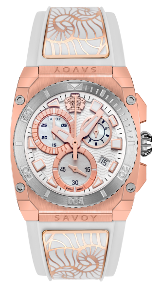 Relógio feminino Savoy  Branco Dourado