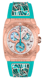 Relógio feminino Savoy Turquesa dourado